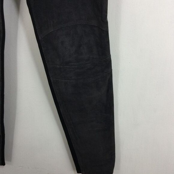 Blank NYC Womens Suede Leather Front Pull On Legging Moto Pants Black Size 28 - Picture 5 of 10